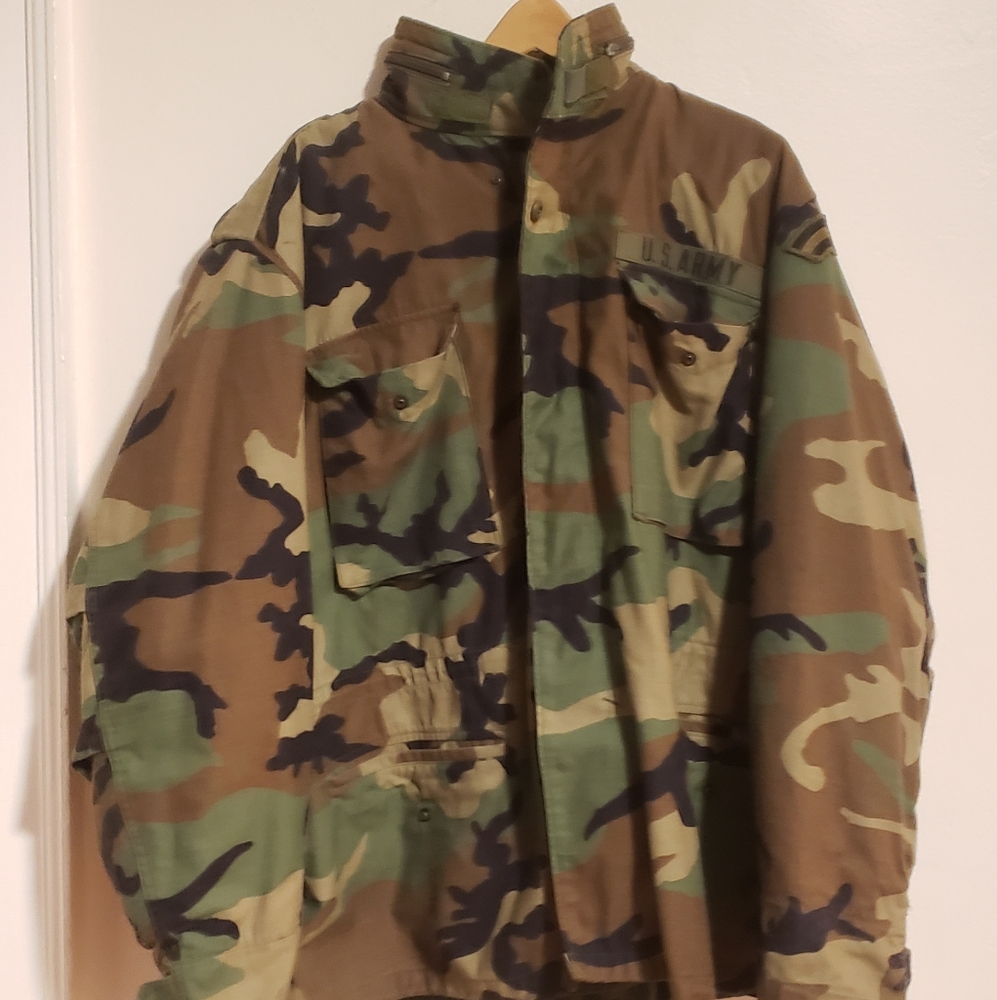 M-65  Vintage Army field jacket with inliner and rain jacket 3 pieces